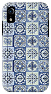 Mediterranean Blue Tile Pattern - Phone Case