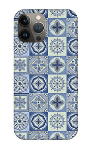 Mediterranean Blue Tile Pattern - Phone Case