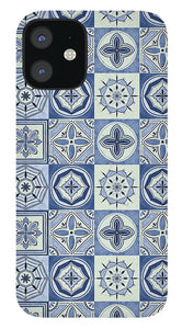 Mediterranean Blue Tile Pattern - Phone Case