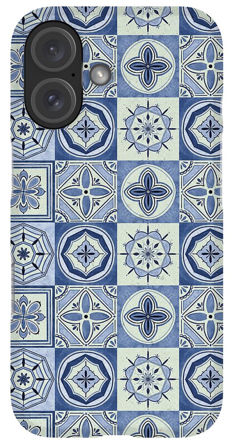 Mediterranean Blue Tile Pattern - Phone Case