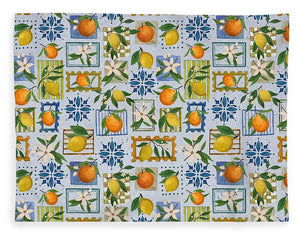 Mediterranean Stamps Pattern - Blanket