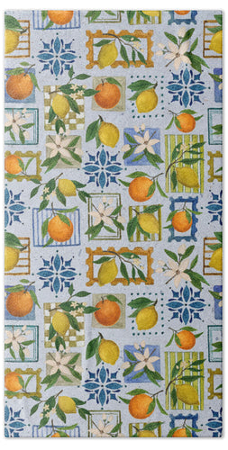 Mediterranean Stamps Pattern - Beach Towel