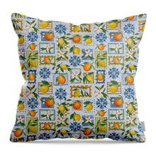 Load image into Gallery viewer, Mediterranean Stamps Pattern - Throw Pillow
