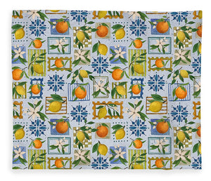 Mediterranean Stamps Pattern - Blanket