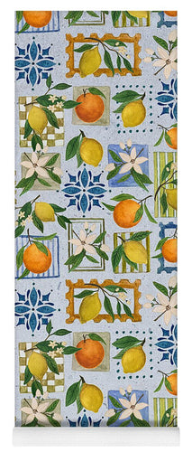 Mediterranean Stamps Pattern - Yoga Mat
