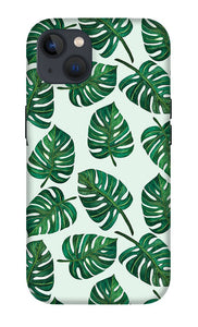 Monstera Watercolor Pattern - Phone Case