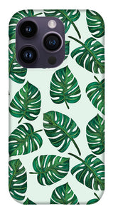 Monstera Watercolor Pattern - Phone Case