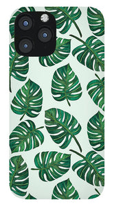Monstera Watercolor Pattern - Phone Case
