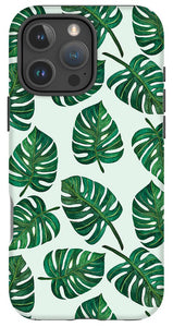 Monstera Watercolor Pattern - Phone Case