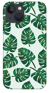 Monstera Watercolor Pattern - Phone Case