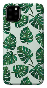 Monstera Watercolor Pattern - Phone Case