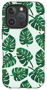 Monstera Watercolor Pattern - Phone Case