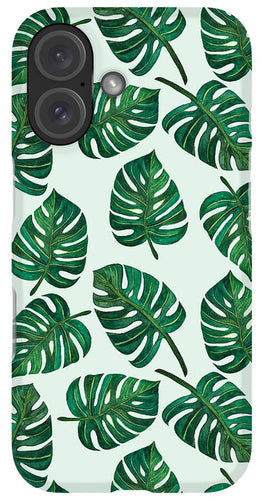 Monstera Watercolor Pattern - Phone Case
