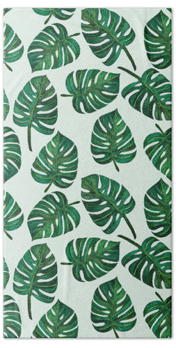 Monstera Watercolor Pattern - Beach Towel