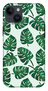 Monstera Watercolor Pattern - Phone Case