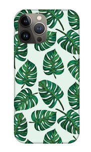 Monstera Watercolor Pattern - Phone Case