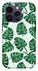 Monstera Watercolor Pattern - Phone Case