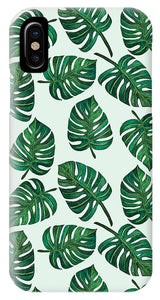 Monstera Watercolor Pattern - Phone Case