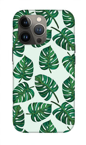Monstera Watercolor Pattern - Phone Case