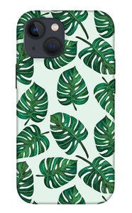 Monstera Watercolor Pattern - Phone Case