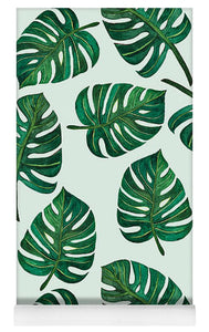 Monstera Watercolor Pattern - Yoga Mat