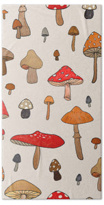 Mushroom Pattern - Beach Towel