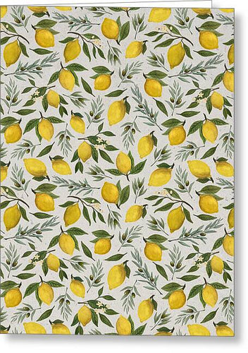 Olive and Lemon Pattern - Greeting Card