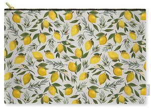 Olive and Lemon Pattern - Zip Pouch