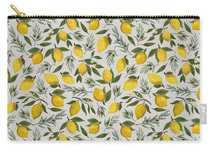 Olive and Lemon Pattern - Zip Pouch