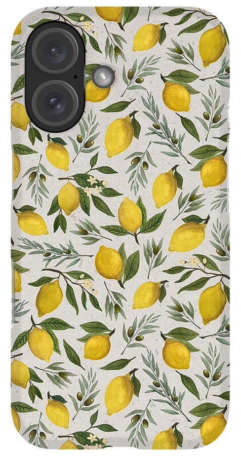 Olive and Lemon Pattern - Phone Case