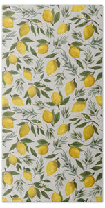 Olive and Lemon Pattern - Beach Towel
