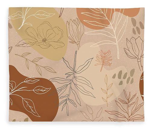 Orange Abstract Desert Pattern - Blanket