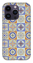 Load image into Gallery viewer, Orange and Blue Tile Pattern - Phone Case