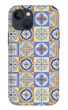 Load image into Gallery viewer, Orange and Blue Tile Pattern - Phone Case