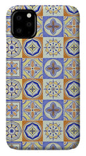 Load image into Gallery viewer, Orange and Blue Tile Pattern - Phone Case
