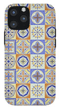 Load image into Gallery viewer, Orange and Blue Tile Pattern - Phone Case