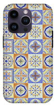 Load image into Gallery viewer, Orange and Blue Tile Pattern - Phone Case