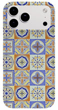 Load image into Gallery viewer, Orange and Blue Tile Pattern - Phone Case