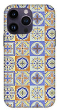 Load image into Gallery viewer, Orange and Blue Tile Pattern - Phone Case