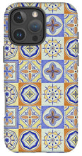Load image into Gallery viewer, Orange and Blue Tile Pattern - Phone Case