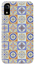 Load image into Gallery viewer, Orange and Blue Tile Pattern - Phone Case