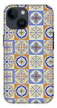 Load image into Gallery viewer, Orange and Blue Tile Pattern - Phone Case