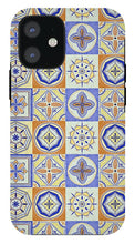 Load image into Gallery viewer, Orange and Blue Tile Pattern - Phone Case