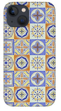 Load image into Gallery viewer, Orange and Blue Tile Pattern - Phone Case