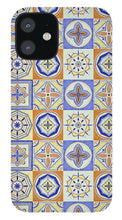 Load image into Gallery viewer, Orange and Blue Tile Pattern - Phone Case