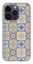 Load image into Gallery viewer, Orange and Blue Tile Pattern - Phone Case