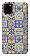 Load image into Gallery viewer, Orange and Blue Tile Pattern - Phone Case