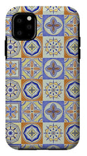 Load image into Gallery viewer, Orange and Blue Tile Pattern - Phone Case