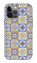 Load image into Gallery viewer, Orange and Blue Tile Pattern - Phone Case