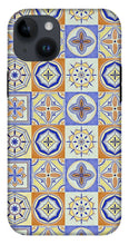 Load image into Gallery viewer, Orange and Blue Tile Pattern - Phone Case